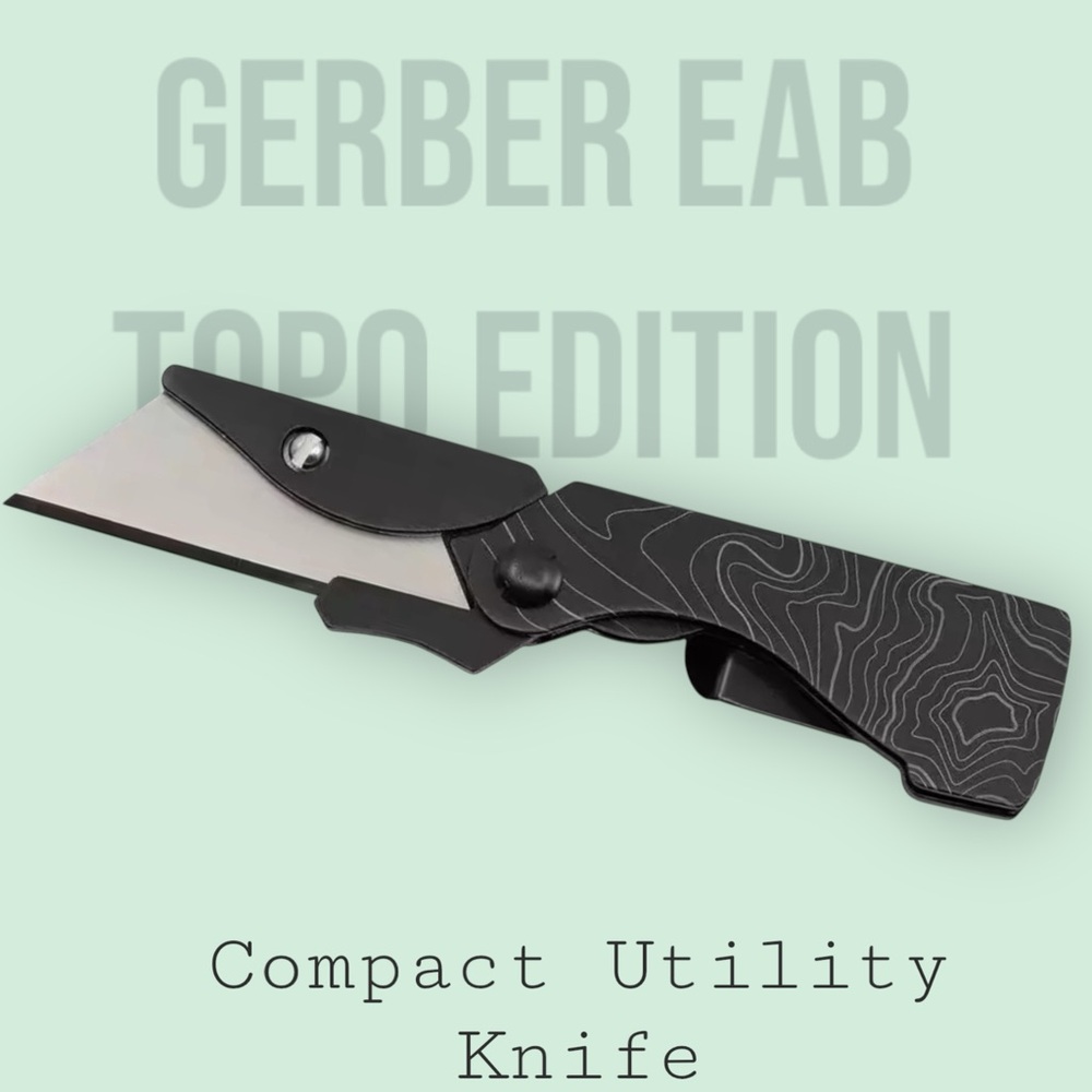 Gerber Black Compact Utility Knife TOPO Black Limited Edition
